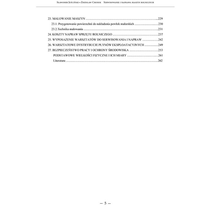 S. Juściński, Z. Chomik - Serwisowanie i naprawa maszyn