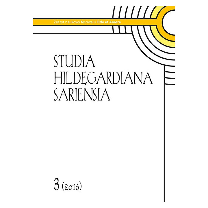 Ks. Wiesław Hudek - Studia Hildegardiana Sariensia Nr 3 (2016)