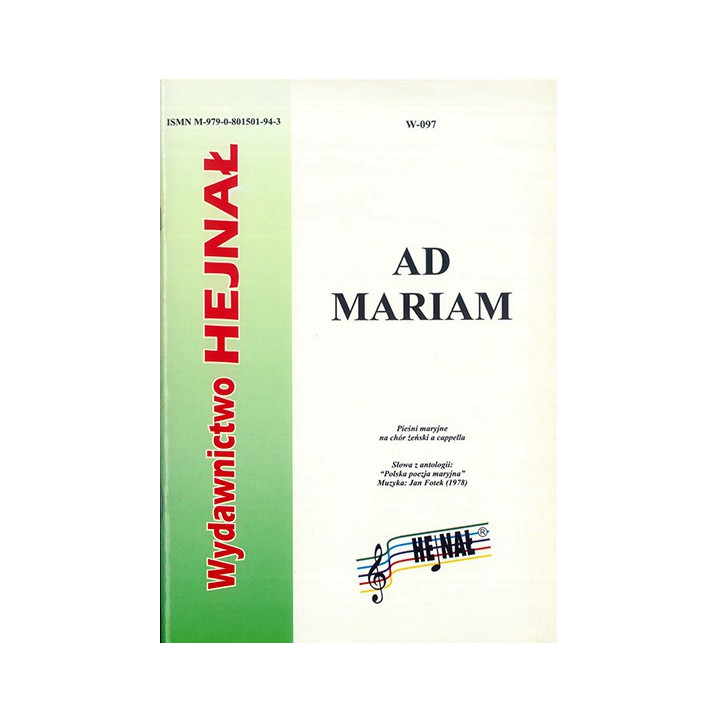 Ad Mariam – pieśni maryjne na chór żeński a cappella