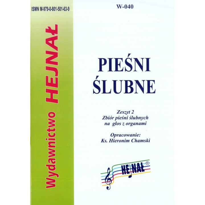 Pieśni ślubne Zeszyt 2 – na głos z organami