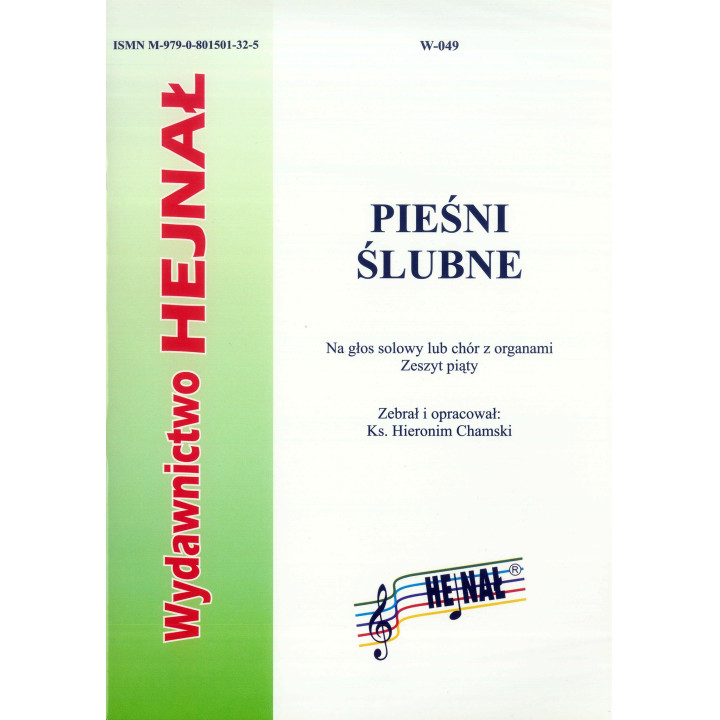 Pieśni ślubne Zeszyt 5 – głos solowy lub chór z organami