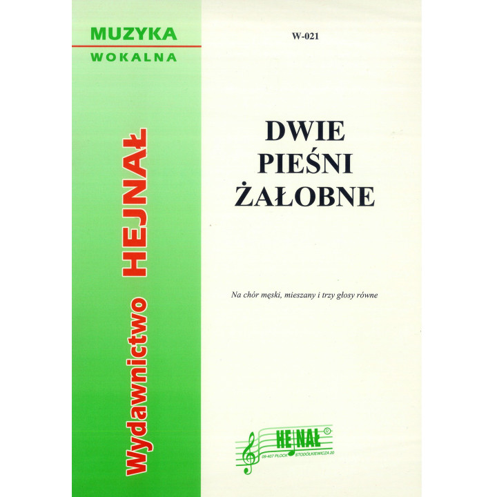 Dwie pieśni żałobne – ks. Hieronim Chamski